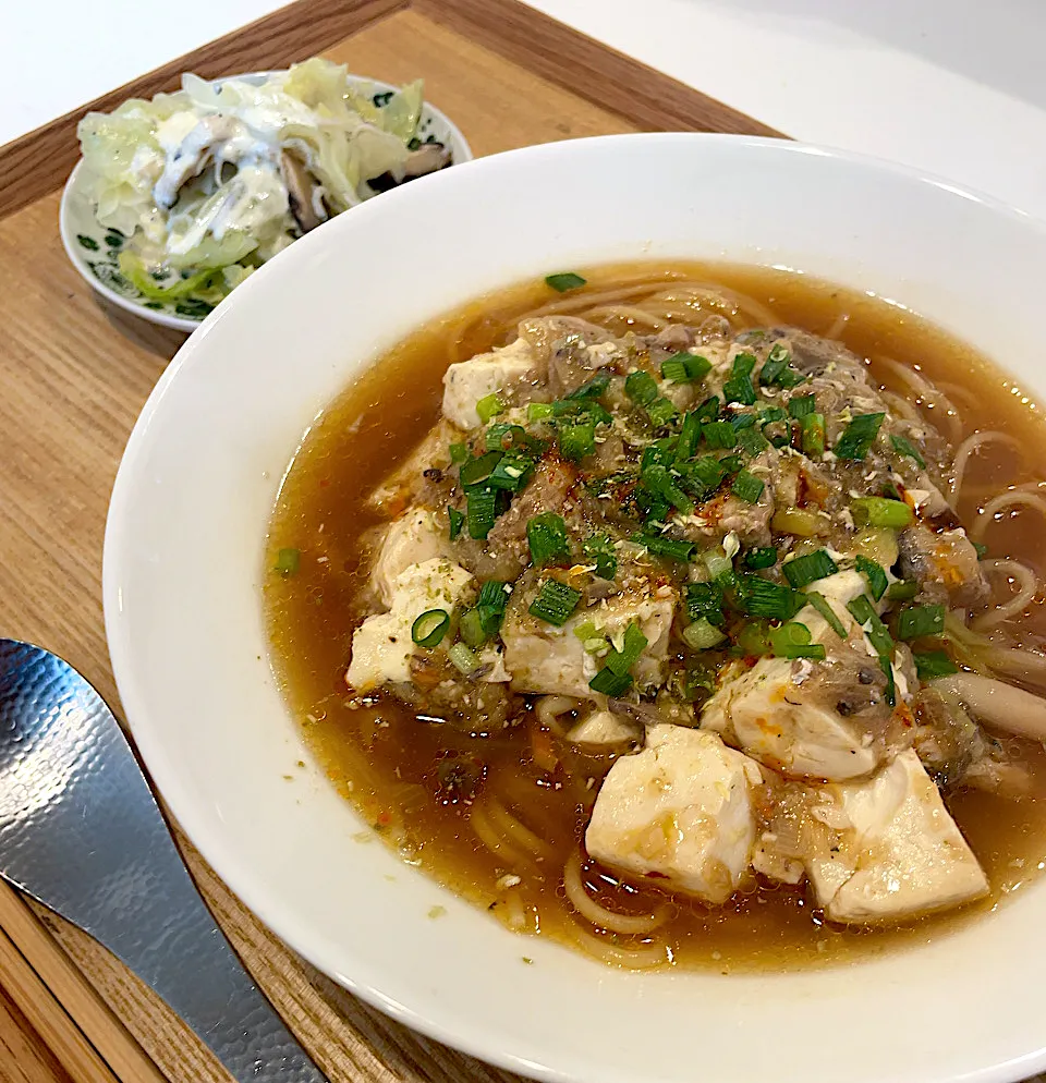 Snapdishの料理写真:鯖麻婆麺|pontalさん