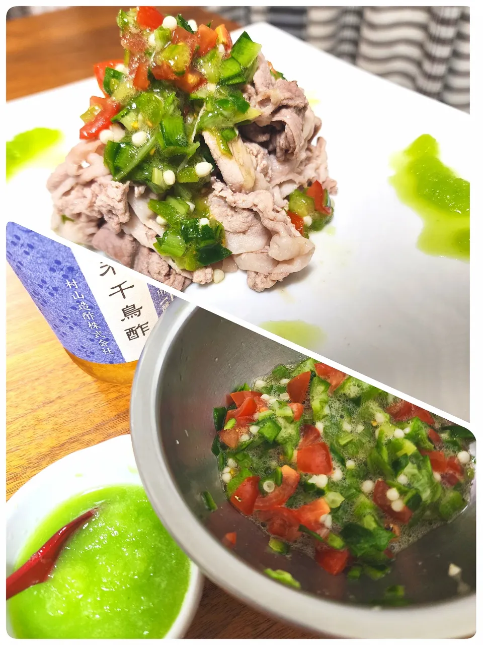 豚しゃぶと夏野菜のドレッシング。|Tokukoさん