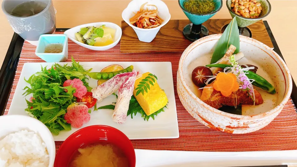 鯛の煮付け　紅芋春巻き　だし巻き卵|トモロヲさん