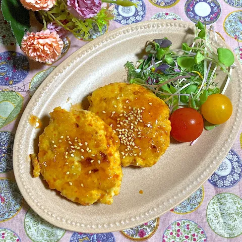 「李錦記 豆板醤」を使ってみたSnapdishの料理・レシピ写真:ピリ辛つくね🌼