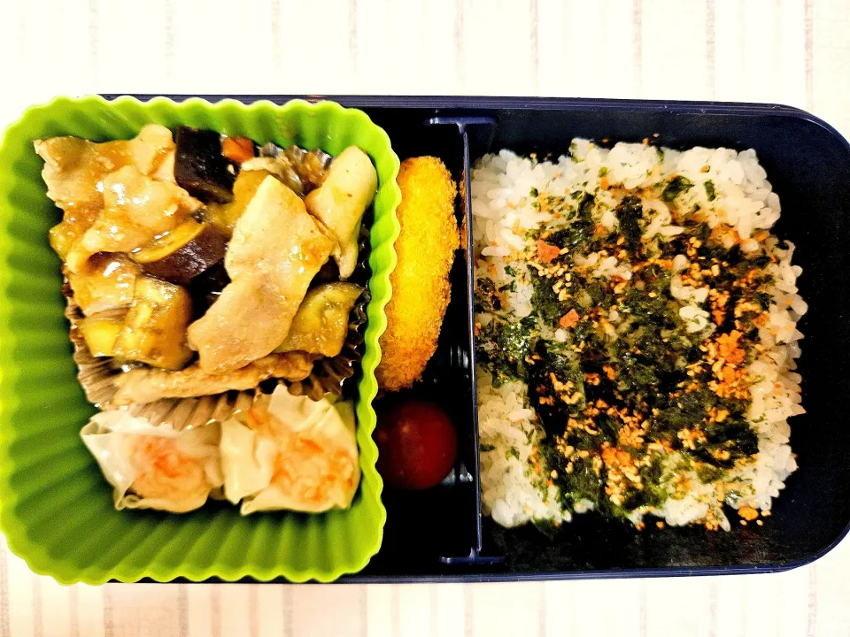 なすと豚肉の味噌炒め❤️旦那さんお弁当❤️|かおるcitronさん