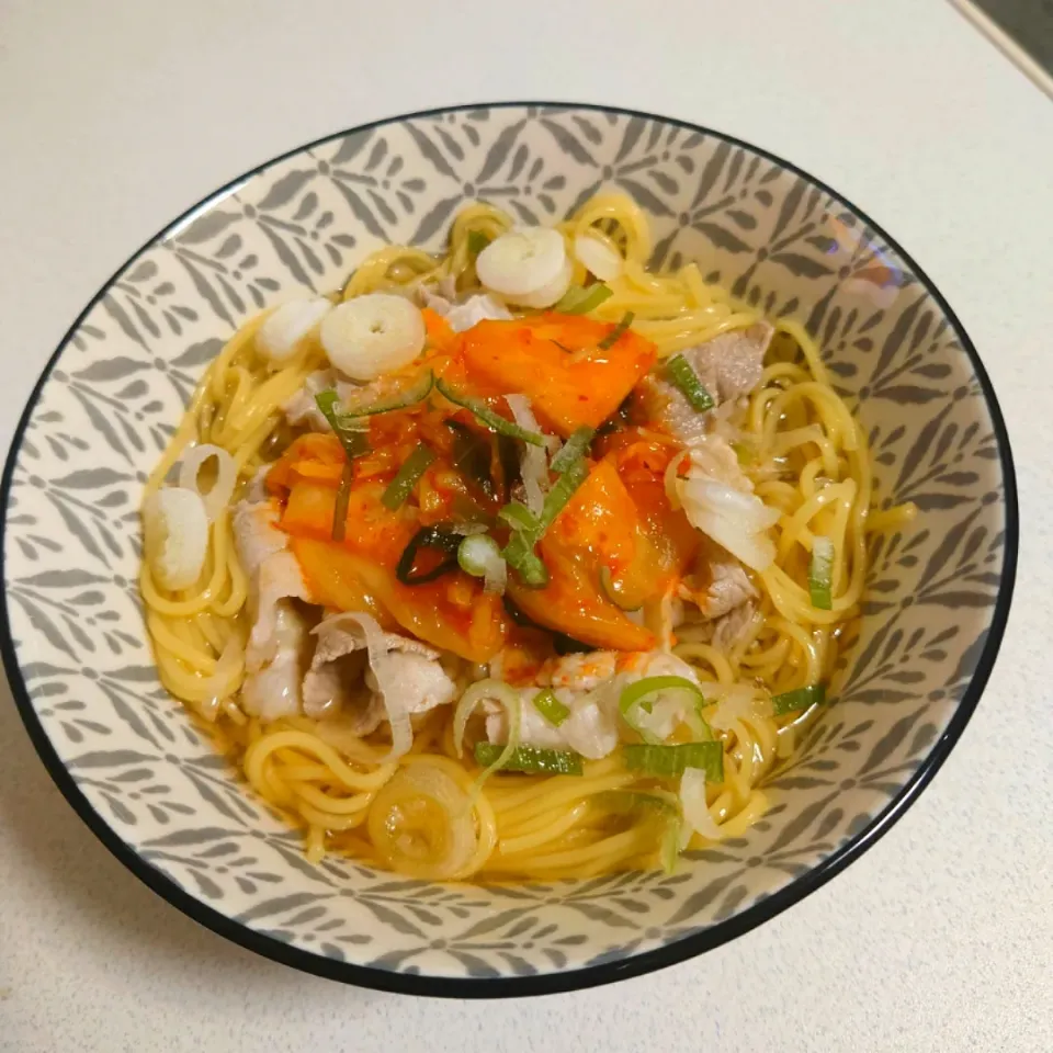 揖保乃糸の中華麺で作った冷麺風|ちりさん