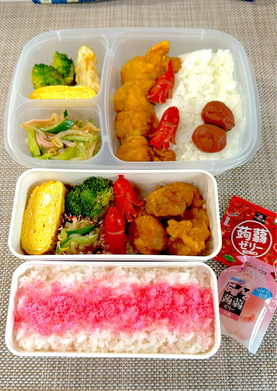 唐揚げ弁当。旦那さん、娘弁当。|ゆーこ。さん