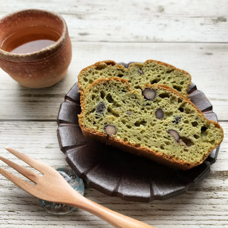 緑茶と黒豆のパウンドケーキ|りんこさん