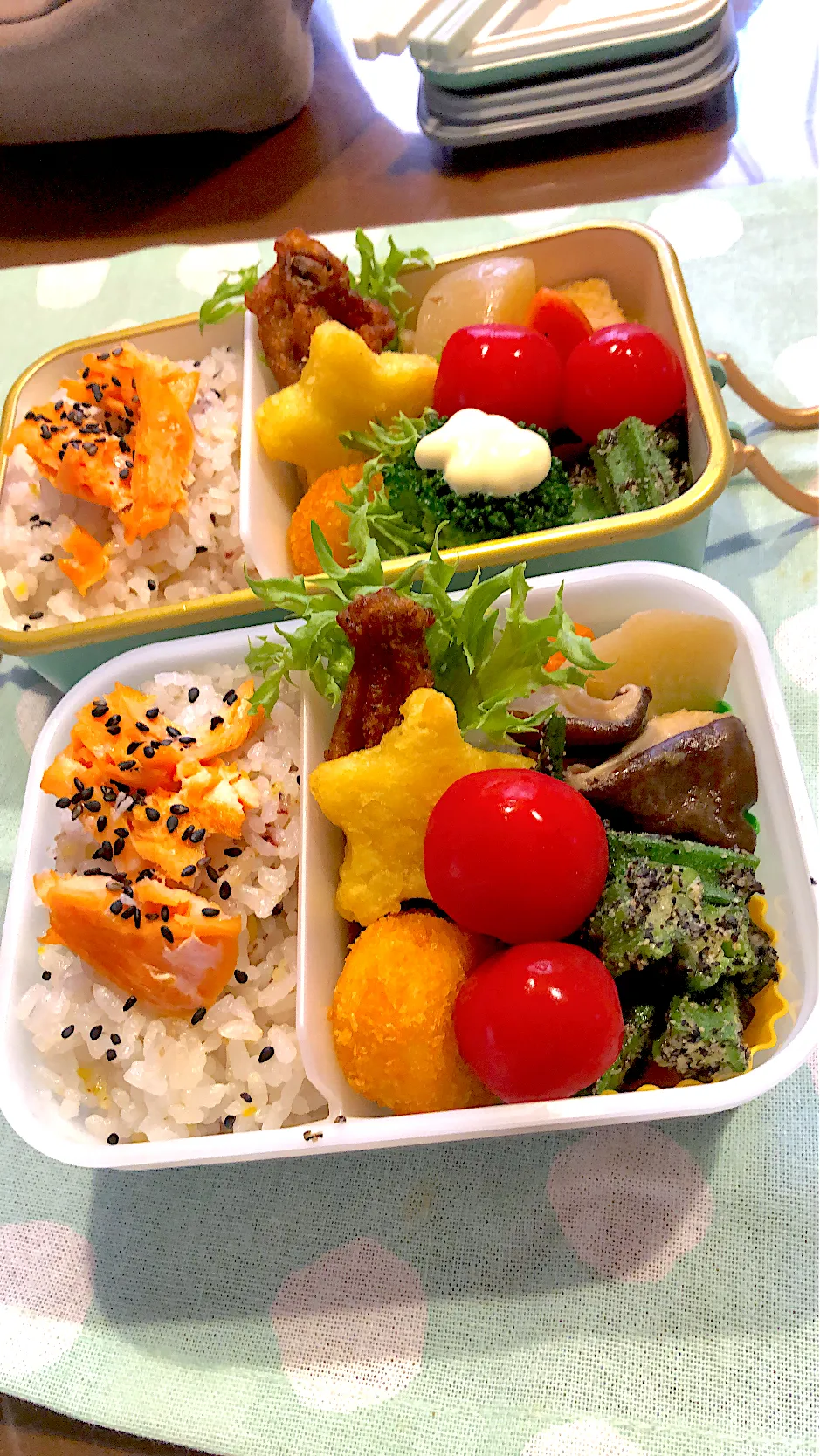 2024.6.27  ＊今日のお弁当＊おくらのごま和え♪♪|rinrin*mama*さん