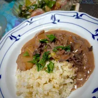 Snapdishの料理写真:牛肉の赤ワイン＆トマトクリーム煮| YATAさん