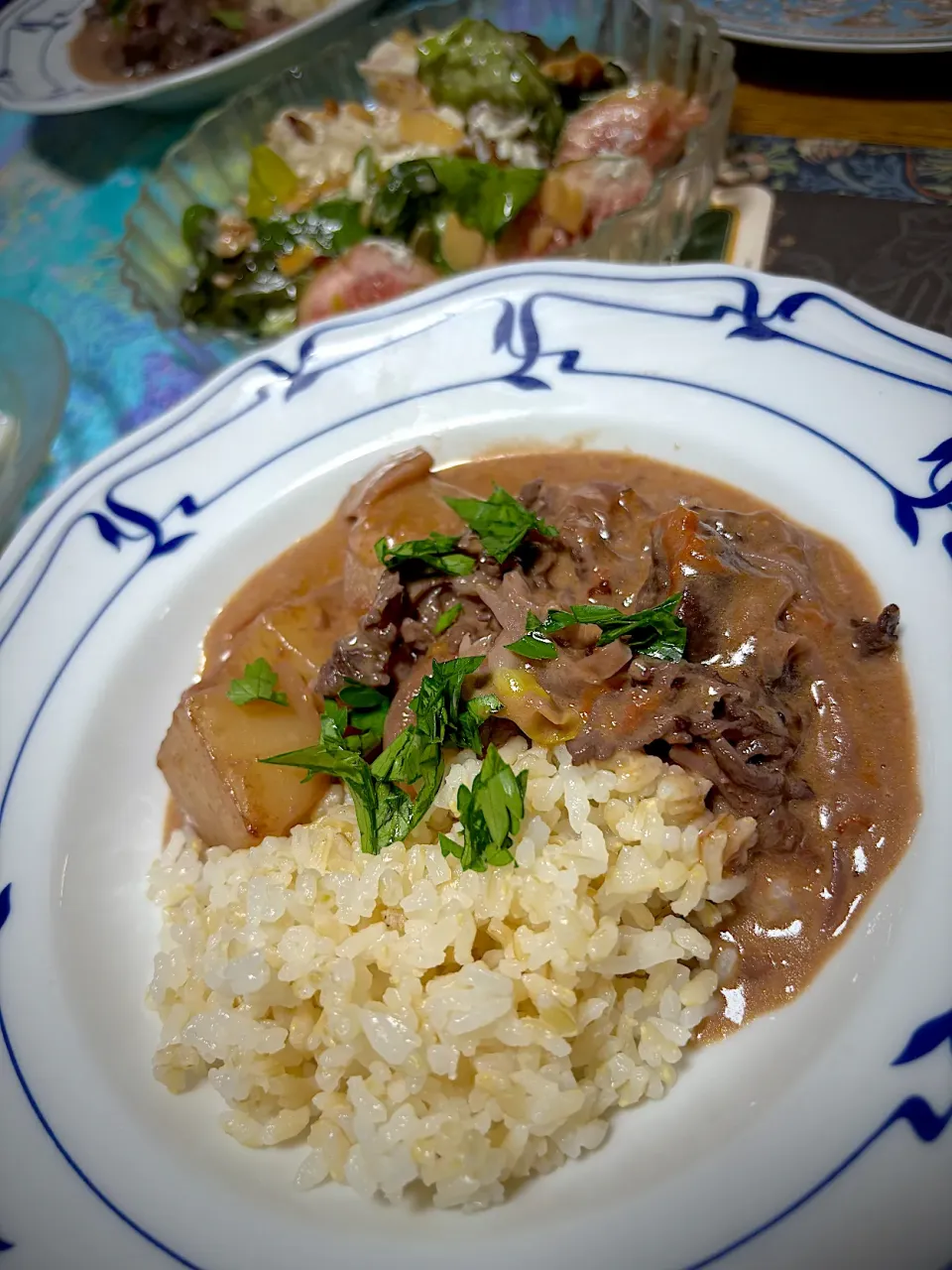 Snapdishの料理写真:牛肉の赤ワイン＆トマトクリーム煮|YATAさん