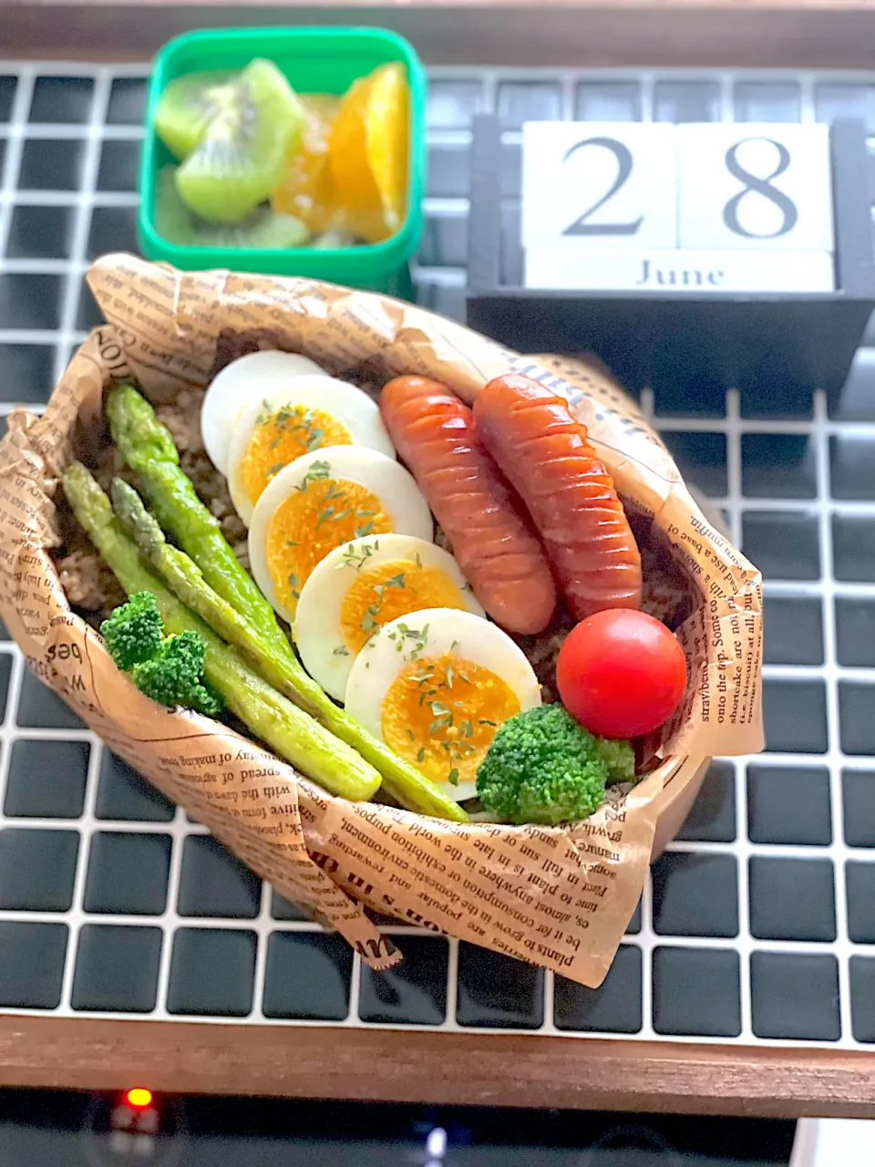 お弁当No.46 (6/28)  男子中学生弁当　　　　ドライカレー弁当|お弁当記録がんばるぞ💪さん