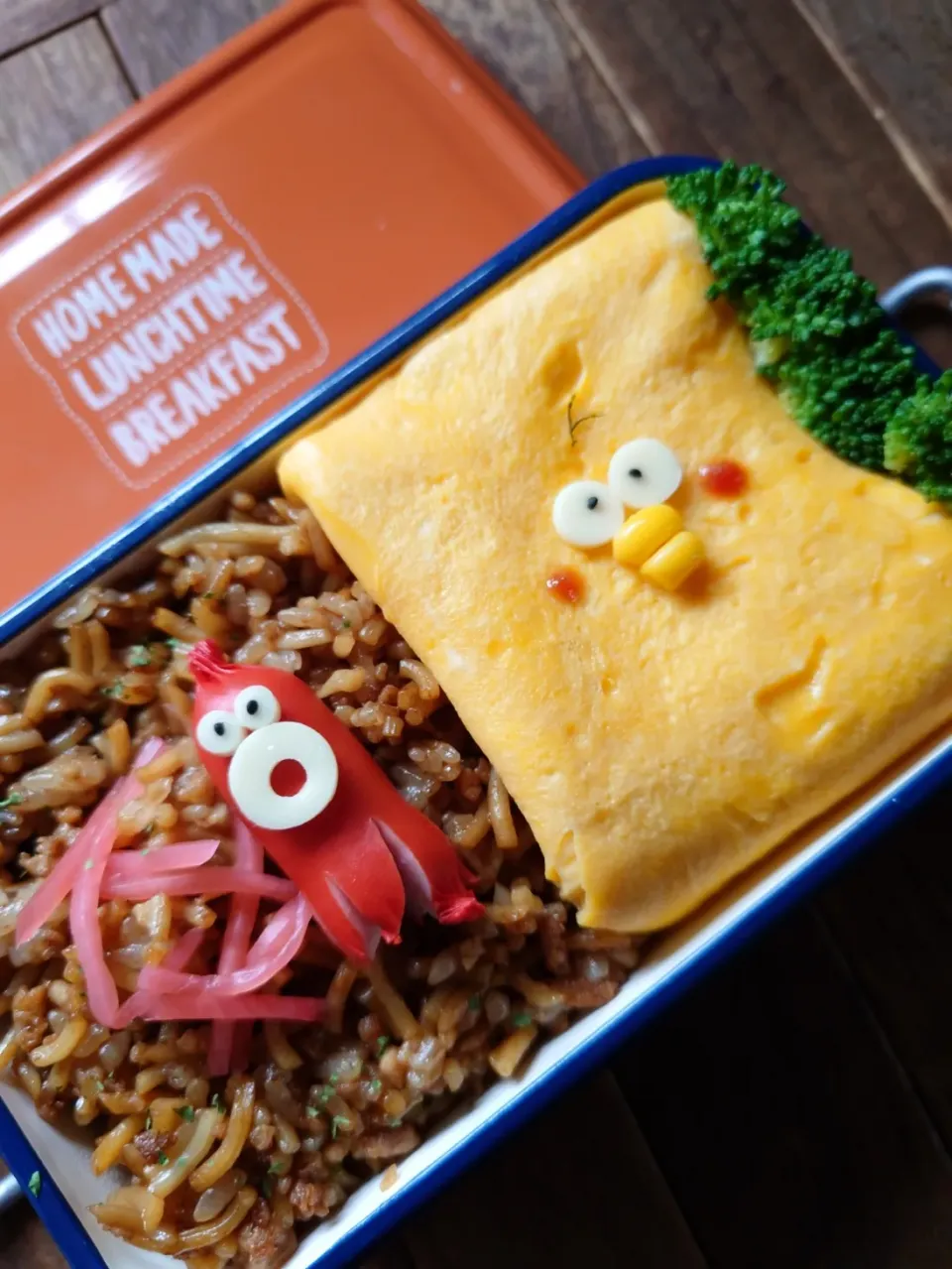 漢の…自分用🍱炭水化物モリモリオムそばめし弁当|ᵏᵒᵘさん