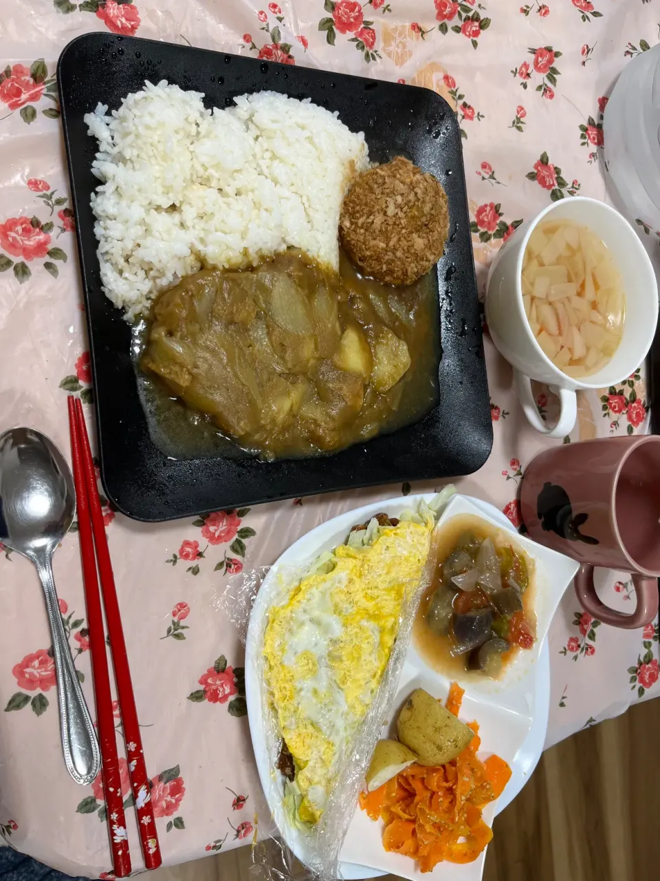 昨日の晩御飯は冷凍作り置きカレー🍛|モモ&ハーブmama🐰🐹🐢🐠❤️さん