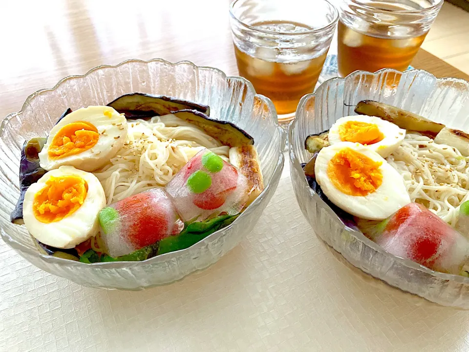 夏野菜の焼き浸し　お素麺|花🍀さん