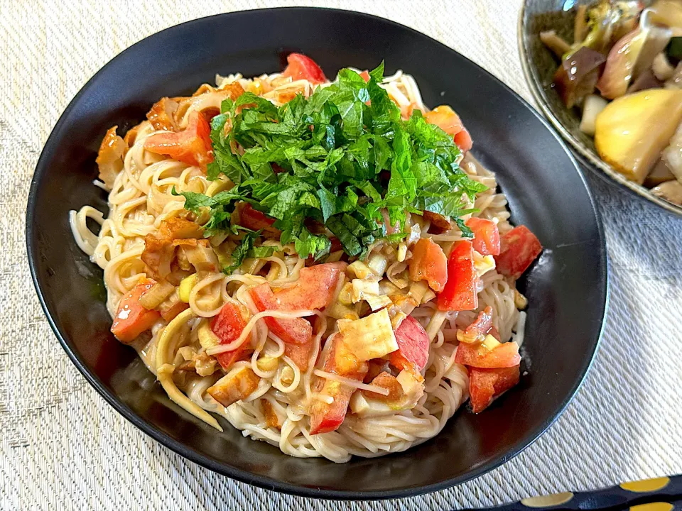 担々トマトそうめん|しげさんさん