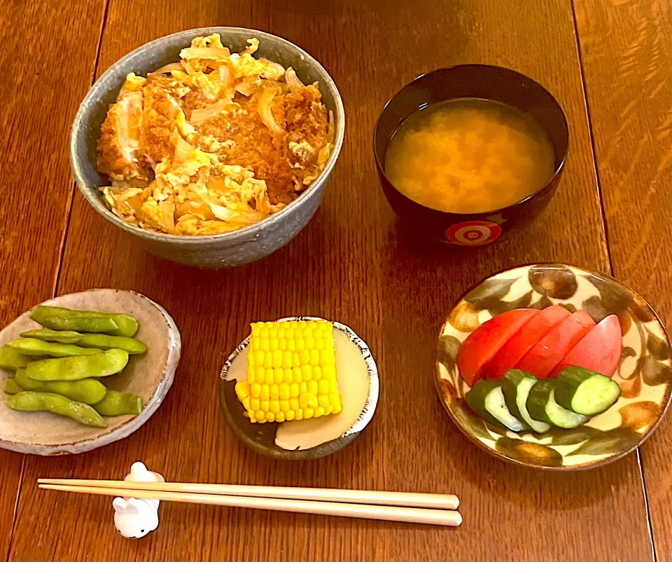 晩ごはん♯かつ丼|小松菜さん