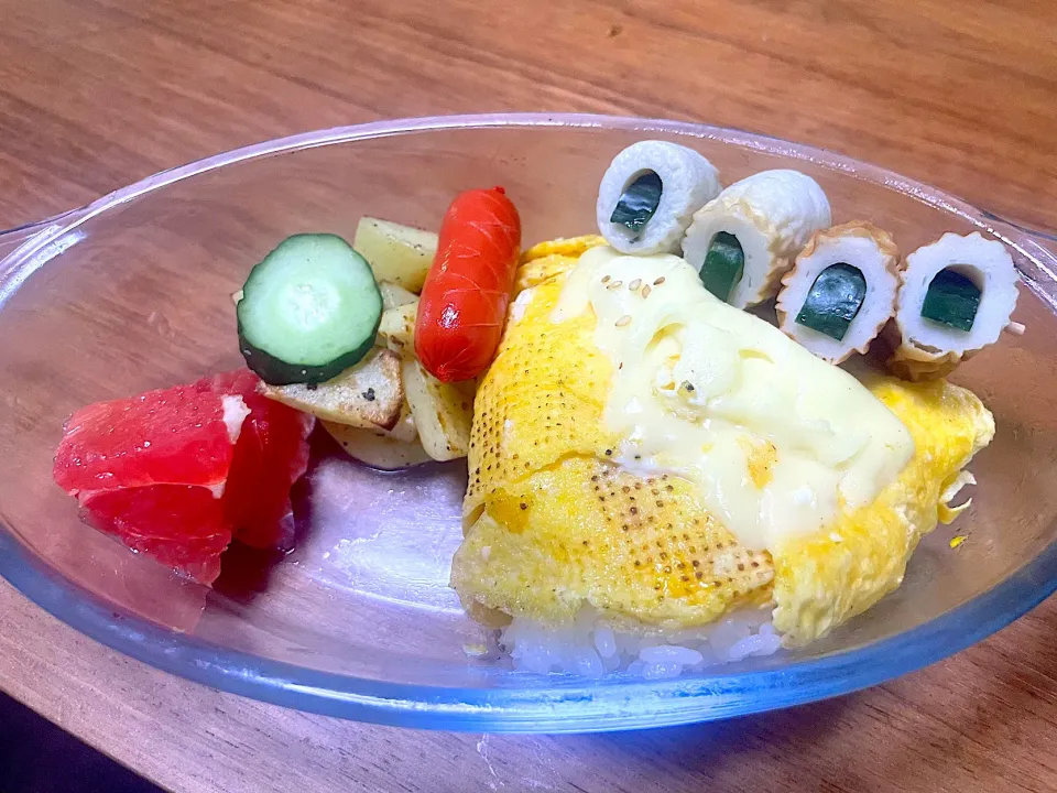 中1娘が作った自分用朝食。笑|ルビままさん