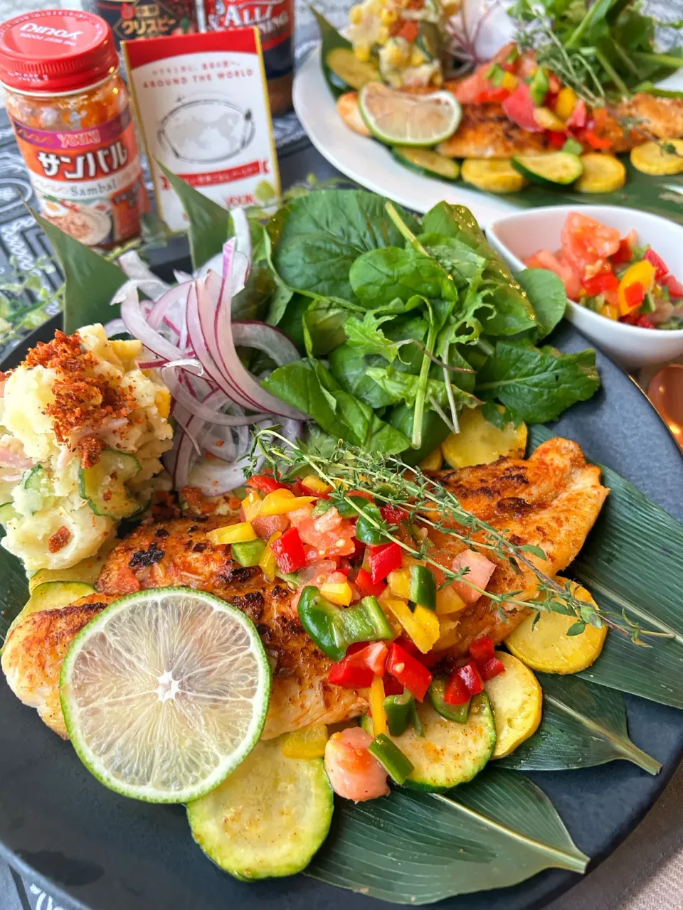 【ユウキ食品さん💗おいしい世界ごはんパートナー】 サンバル de イカン・バカール(インドネシアの焼き魚)|まなまな♡さん