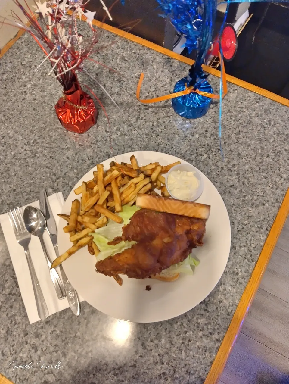 Beer battered Fried Haddock Sandwich and Fresh Cut Fries|Fastcook2021さん