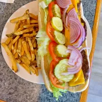 Cheeseburger Sub with Hand Cut Fresh Fries|Fastcook2021さん