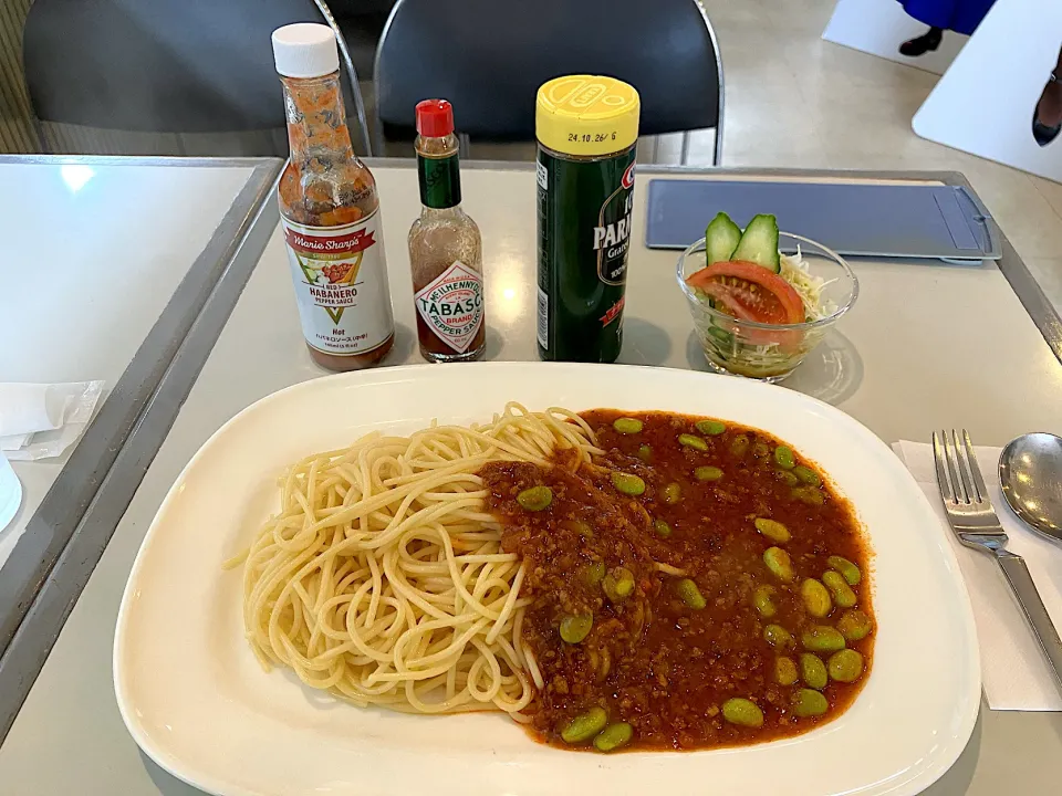 えだまめミートソーススパゲッティ|しのぶさん