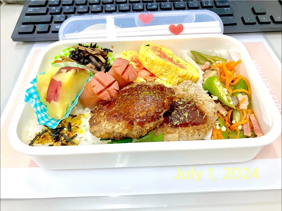 お手製ハンバーグ弁当🍱|TakeBooさん