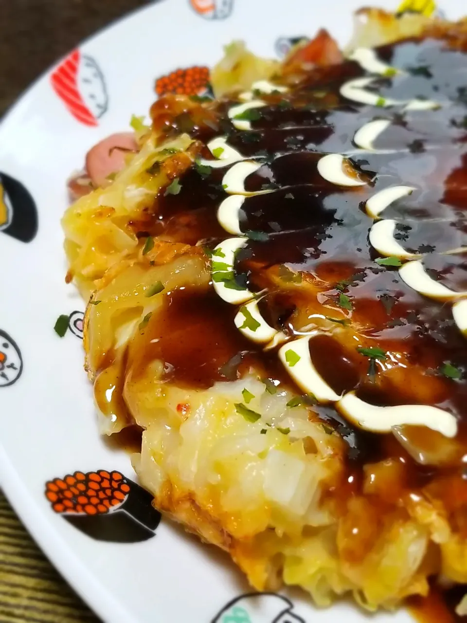 パパ作👨餅キムチお好み焼き|ぱんだのままんさん