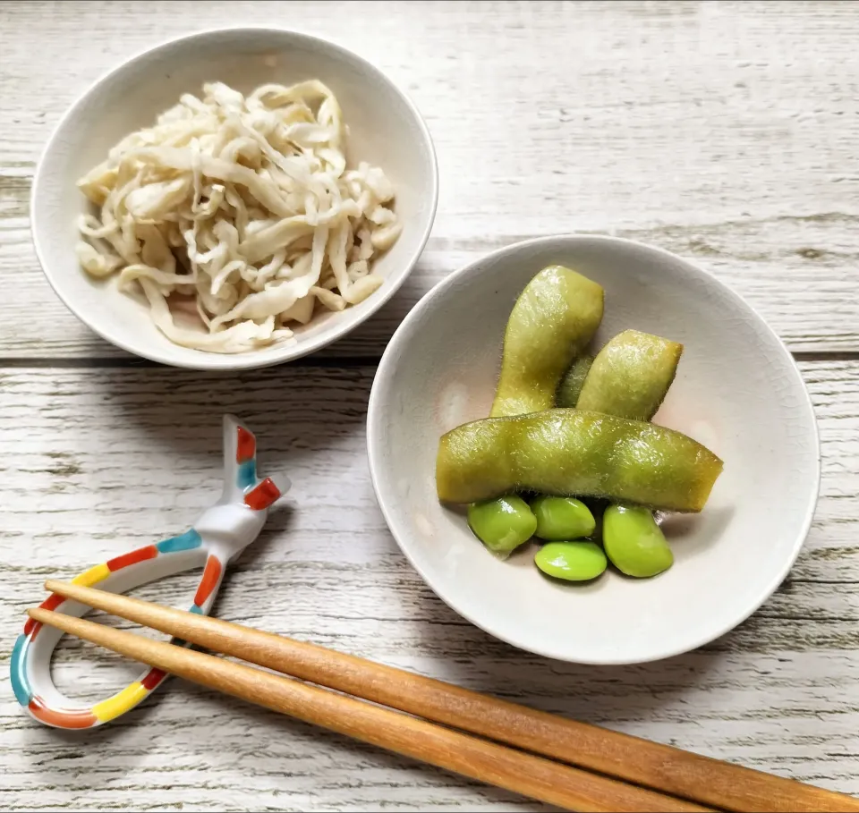 Snapdishの料理写真:枝豆と切り干し大根のぬか漬け|りんこさん