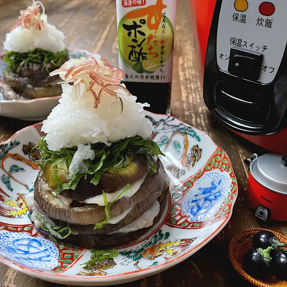 かおるさんの料理 絹なすとシャブ肉のミルフィーユ|七海さん