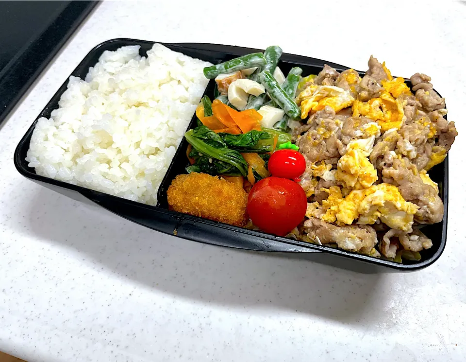 Snapdishの料理写真:7/1 旦那弁当⁂ぶたたま炒め弁当|ゆさん