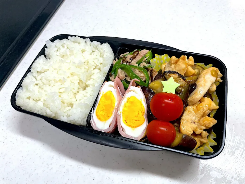 7/2 旦那弁当⁂チキンとなすの甘酢炒め弁当|ゆさん