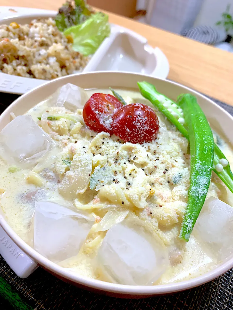 お食事も謎解き⁉️ カルボナーラ冷やしそうめん🙌|Haruさん