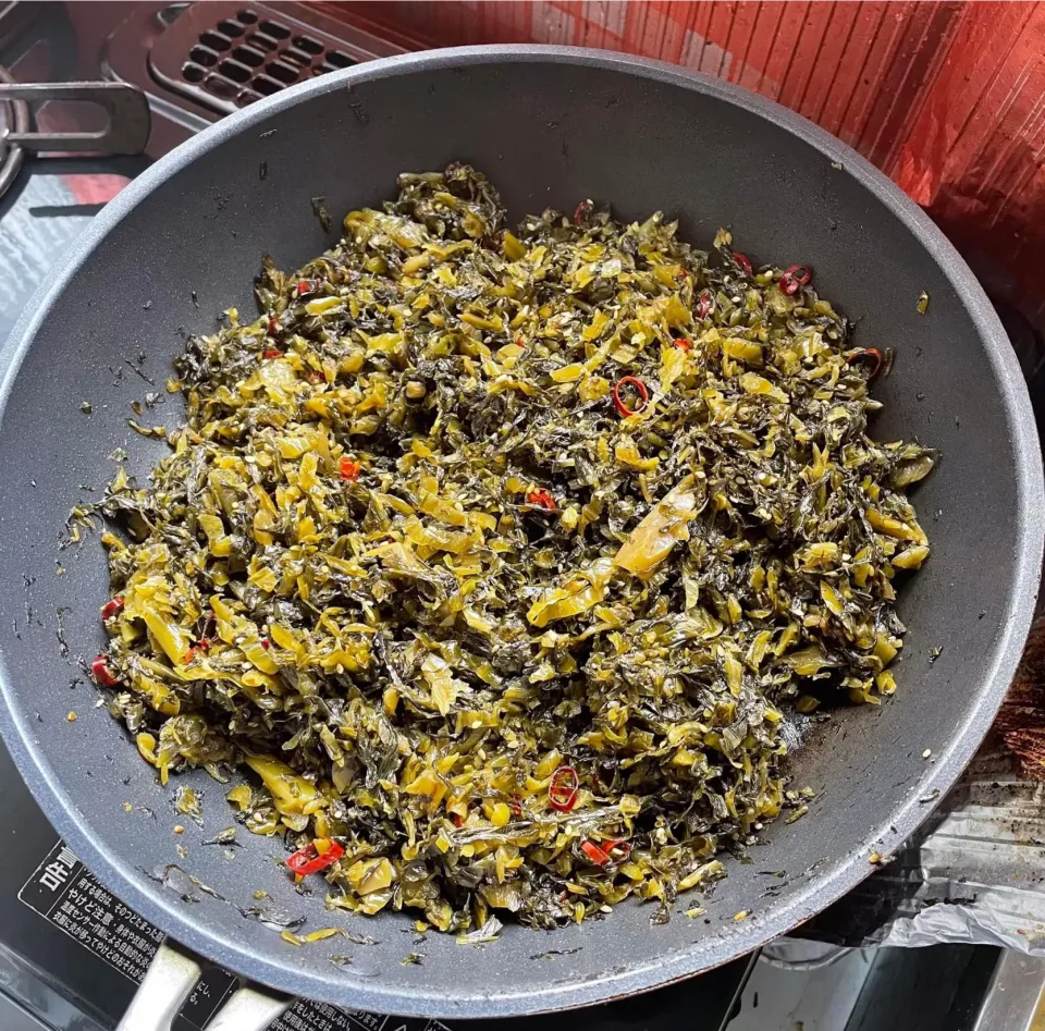 高菜の油炒め|料理好きなじいさまさん