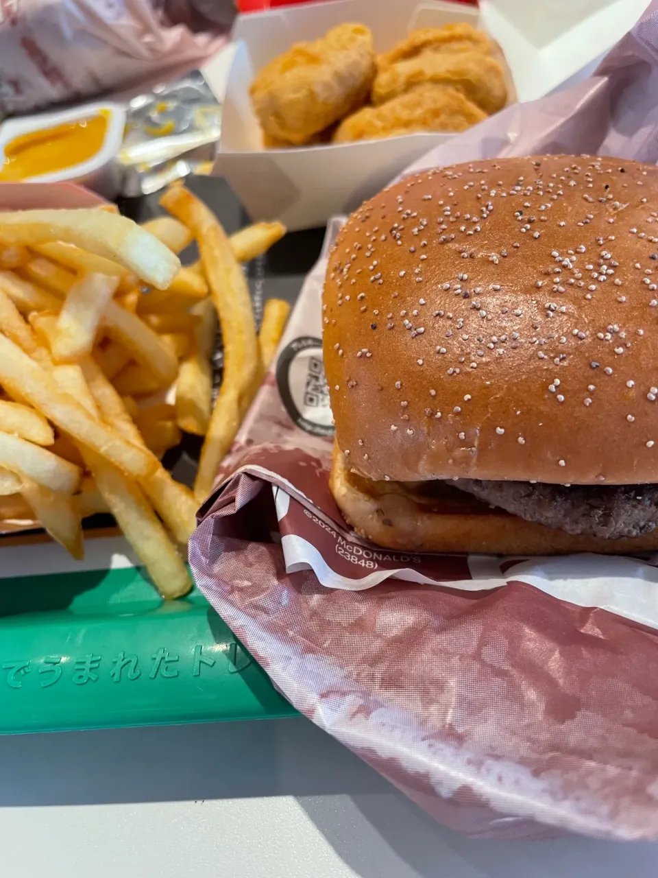 ジャーマンポテト肉厚ビーフ🍔🍟☕️|なつパパさん