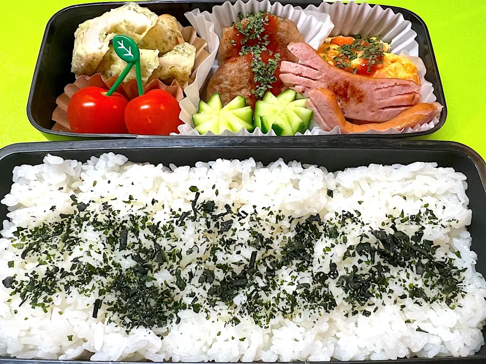 Snapdishの料理写真:高1息子のお弁当🌈7/3(水)☀️/☁️|KCoさん