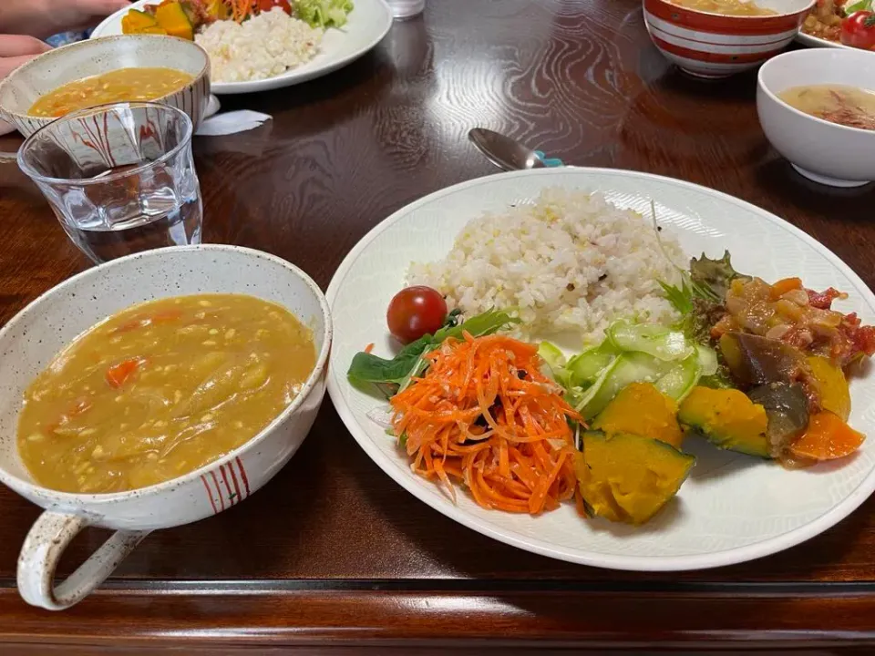 Snapdishの料理写真:甘酒玄米粉カレーのランチ*vegan|Yu Yu mamaさん