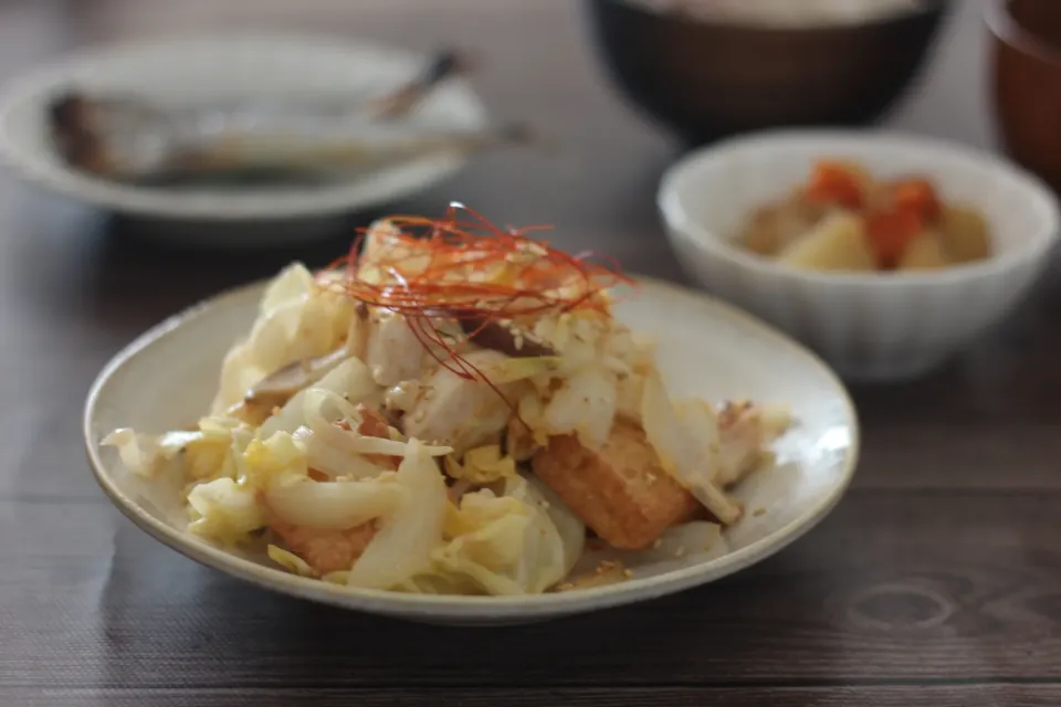 厚揚げの回鍋肉風炒め|ちいさなしあわせキッチンさん