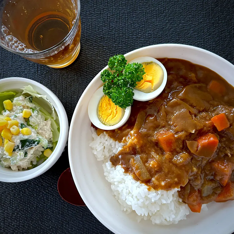 ビーフカレー＆ささみときゅうりの豆腐和え|まよこ's kitchenさん