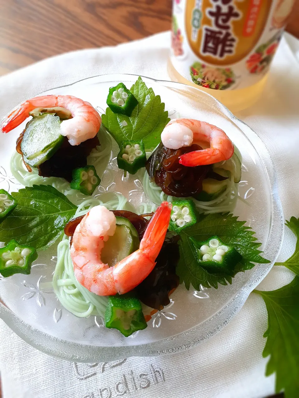 さっぱりお素麺～🎶海老ともずくの酢の物|fumfumさん