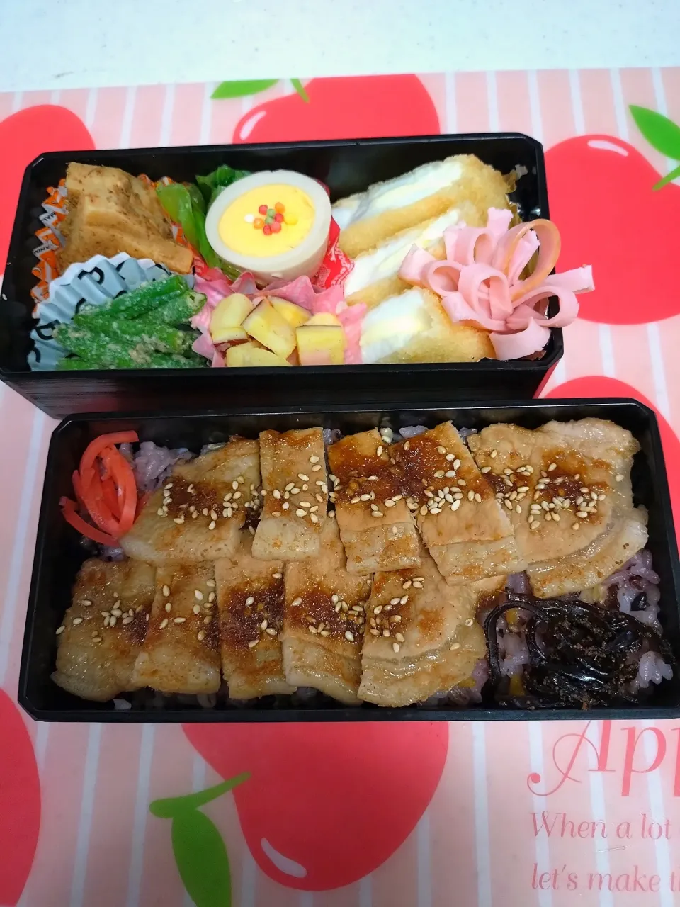 しょうが焼き＆チーズはんぺん弁当|ともちんさん