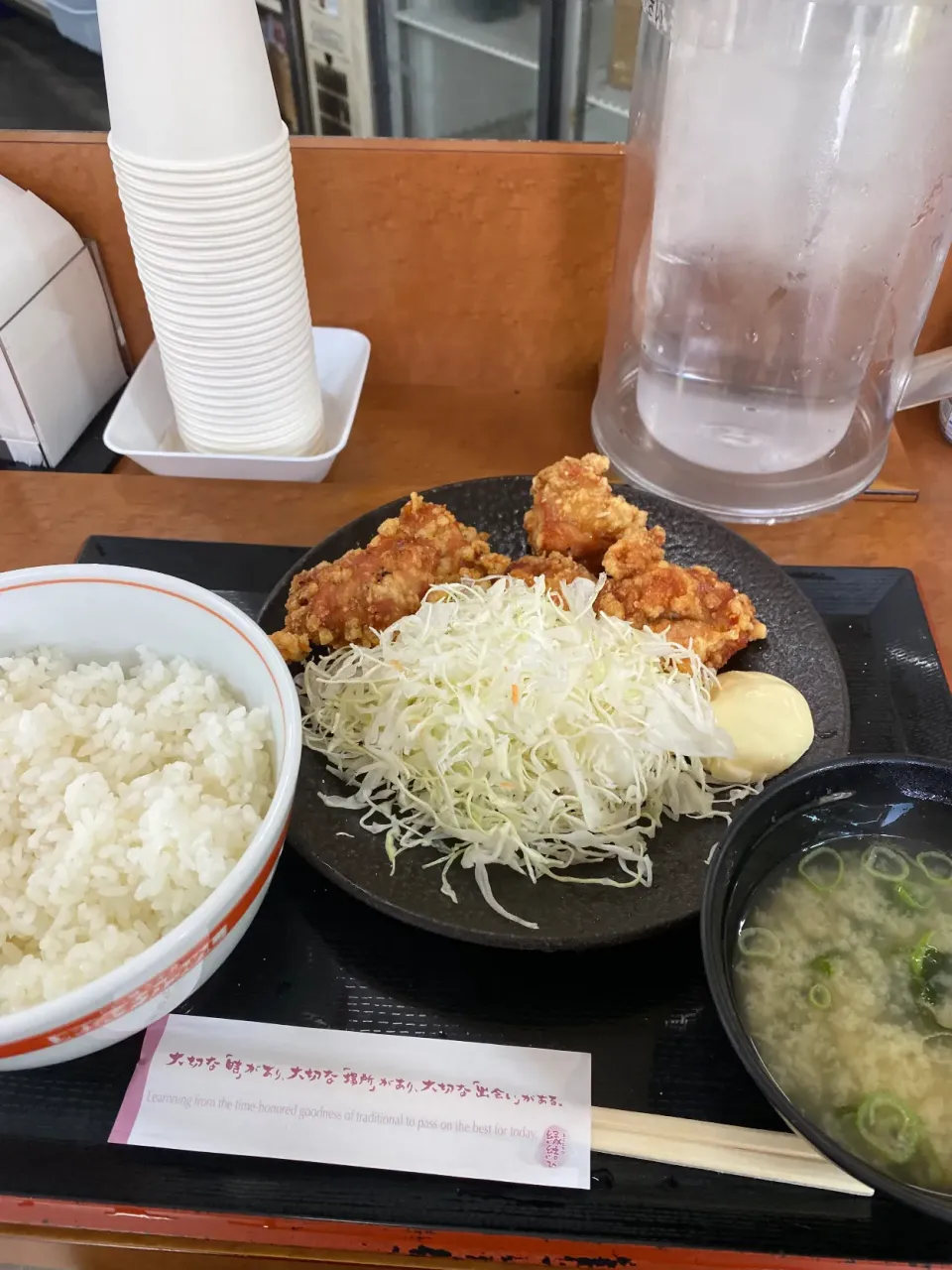 大阪市浪速区日本橋　東京チカラめし日本橋店の唐揚げ定食|タカちゃんさん