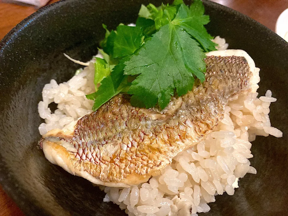 頂き物の鯛で初！鯛ご飯からの鯛茶漬け|豆柴さん