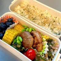 Snapdishの料理写真:手作り豆腐ハンバーグ弁当|シロクマ🐻‍❄️さん