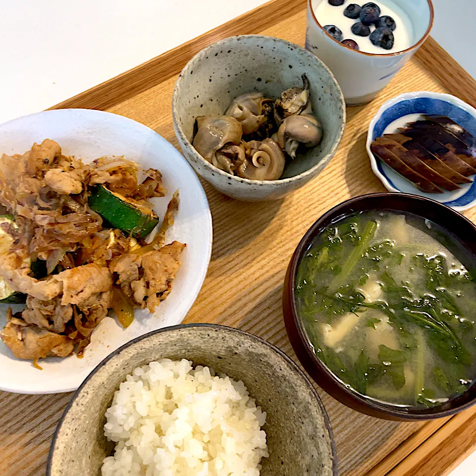 ズッキーニと豚肉のおかか炒め定食|pontalさん