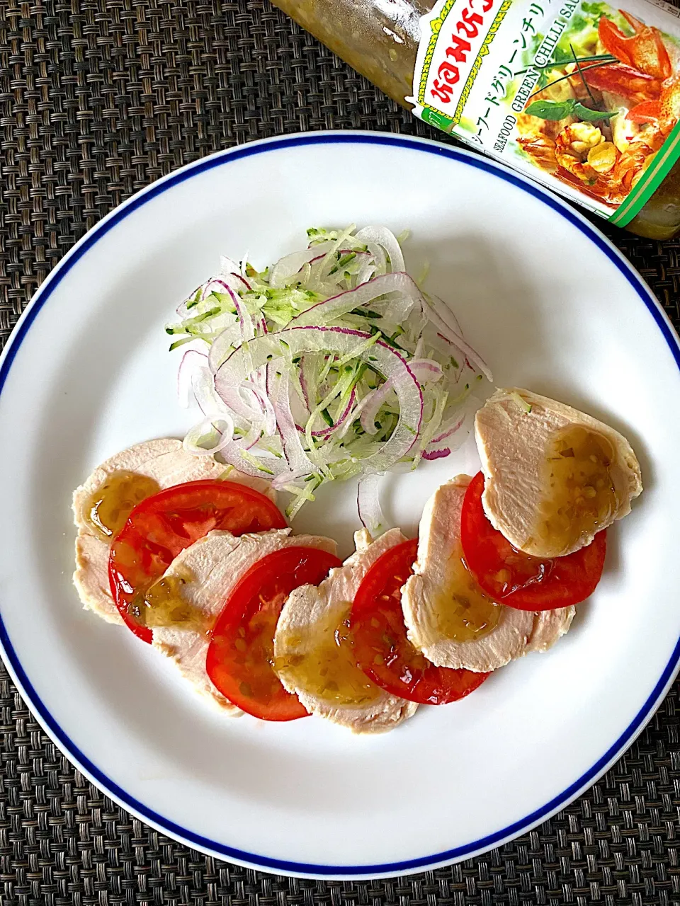 鶏ハムとトマトのグリーンチリソース|栃倉 直人さん