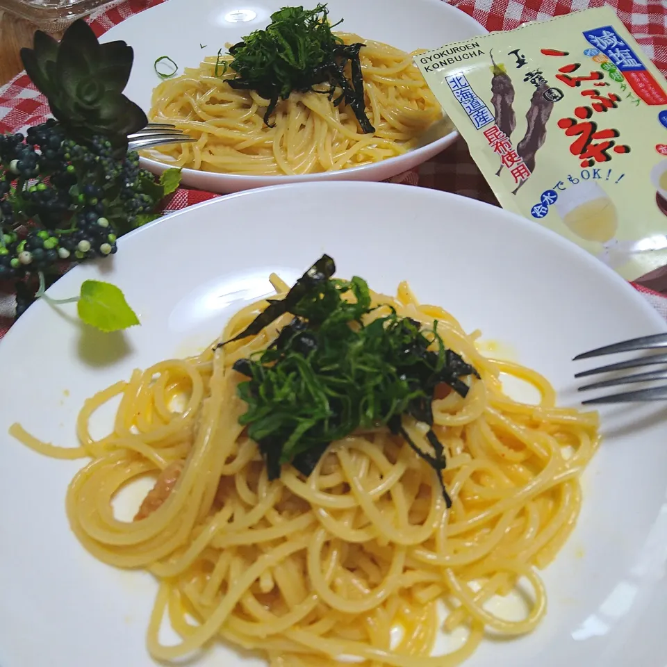 減塩こんぶ茶で和風パスタ🍝|とまと🍅さん