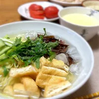 Snapdishの料理写真:冷やし鶏麺|TAKOS_PAPAさん