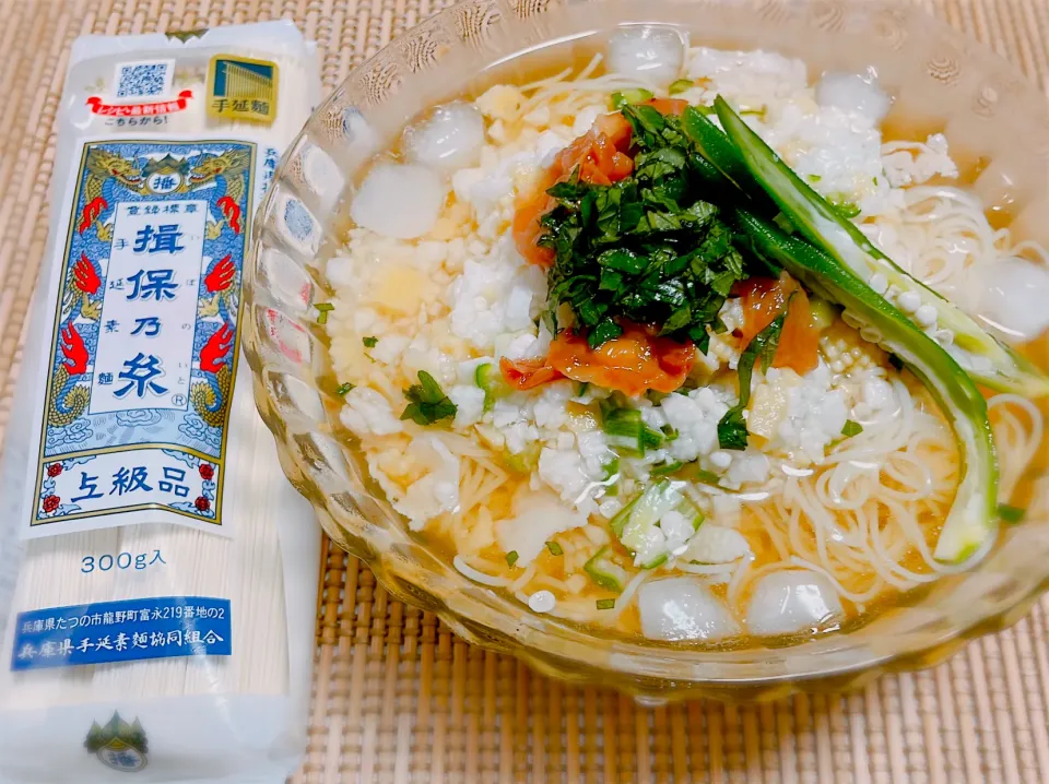 Snapdishの料理写真:暑い日にさっぱりとそうめん|yun-rinさん