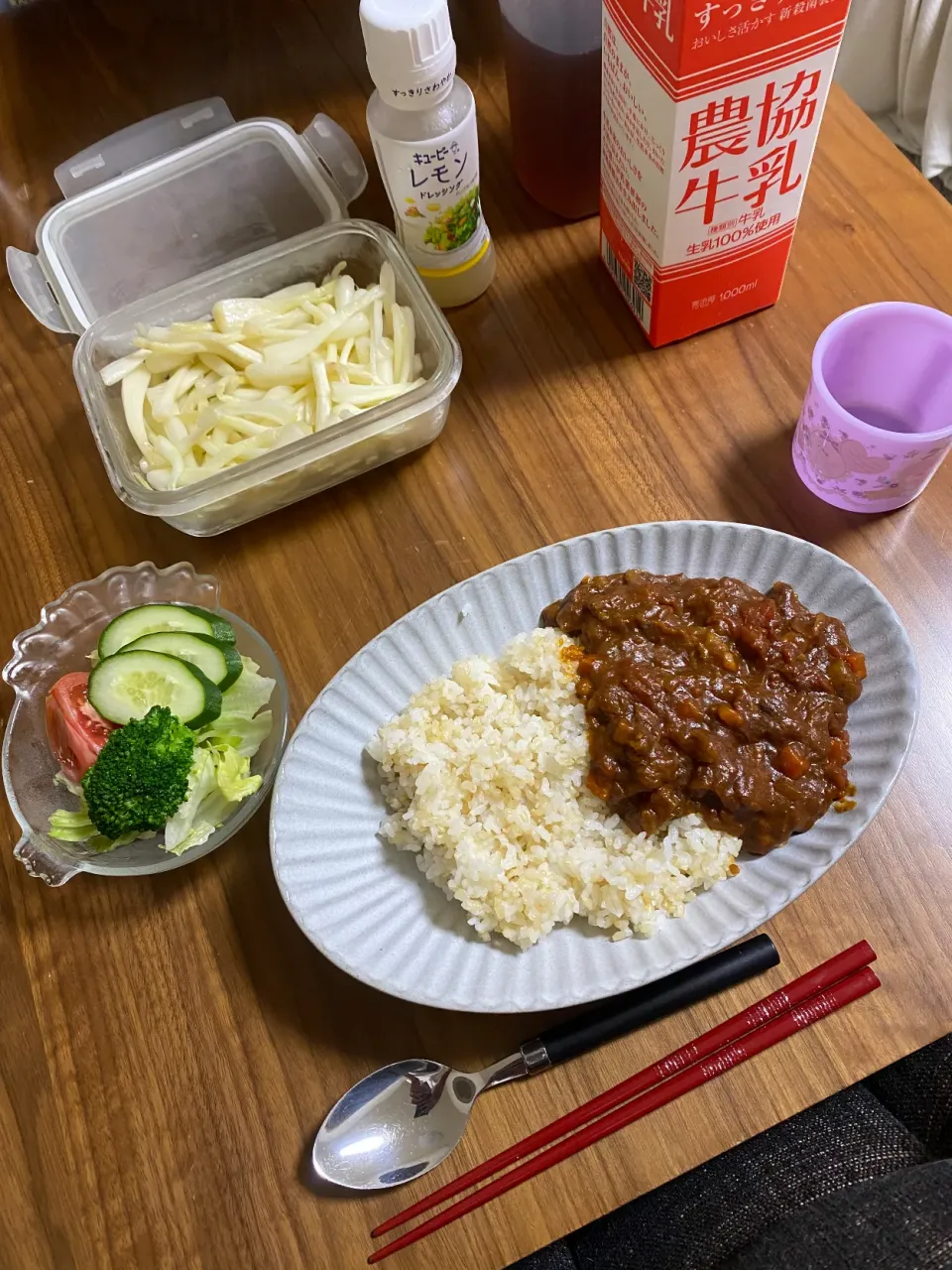 Snapdishの料理写真:夜　筋煮込みカレー|みちくんさん