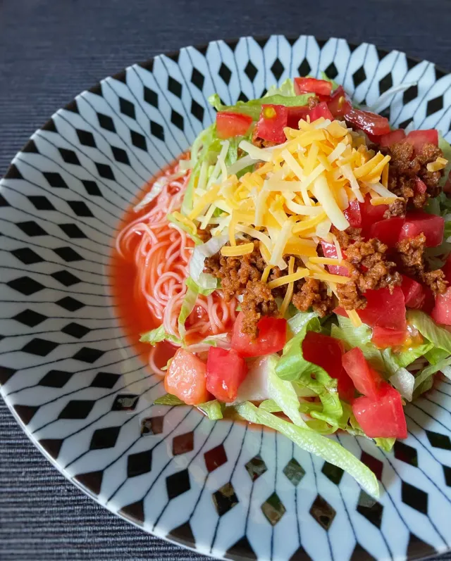 Snapdishの料理・レシピ写真:タコそうめん｜29の日大豆ミートでさっぱり夏ごはん