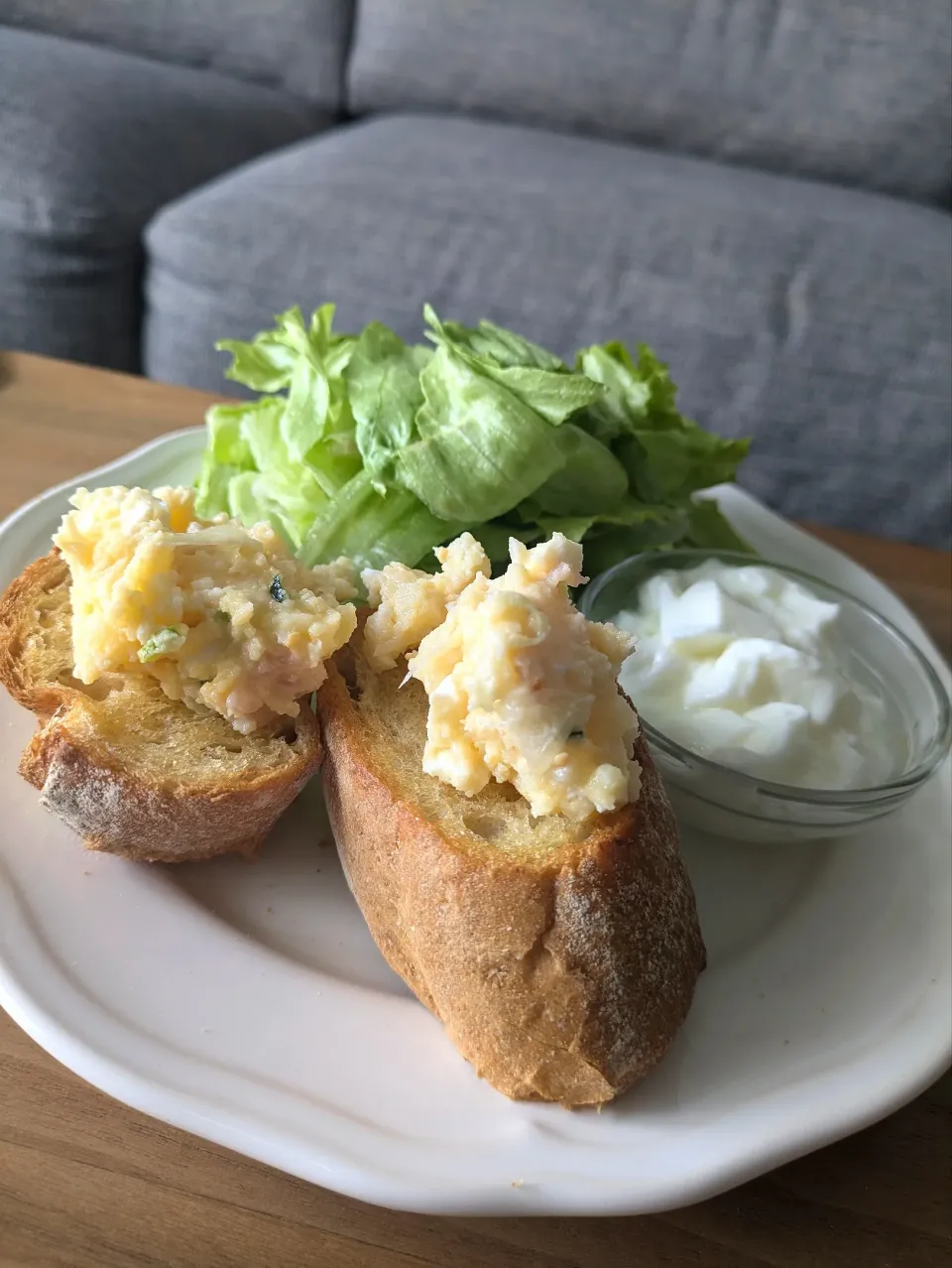 ポテトサラダバケット！
面倒だったので作っておいたポテトサラダ乗せました(笑)|しあるさん