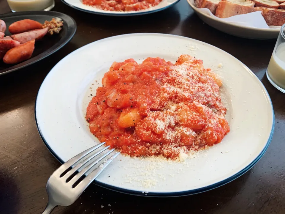 Snapdishの料理写真:梅雨払いのピピニョッキ🥸🍝🥔🧀☔️|leeさん