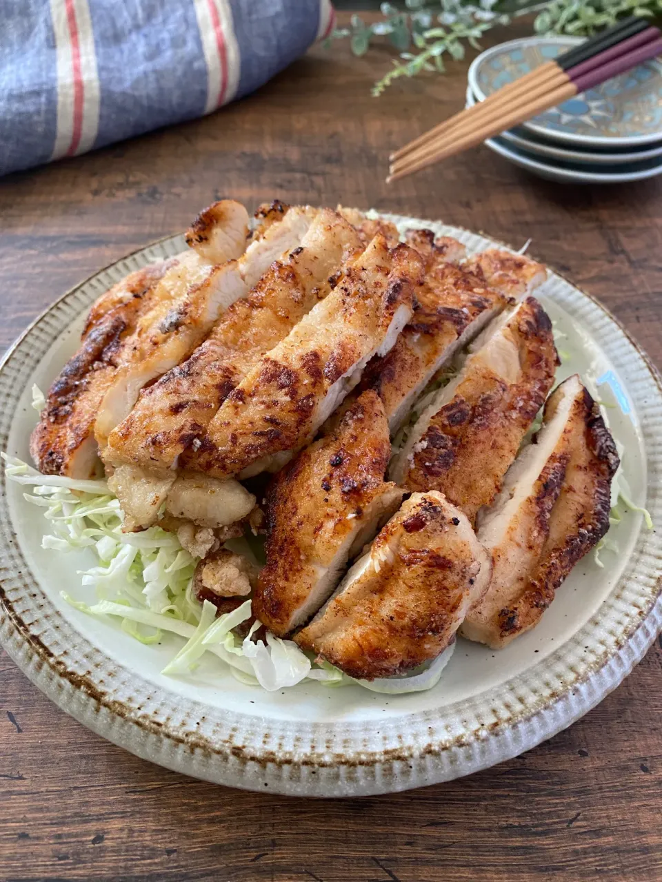 鶏むね肉の山賊焼風|ちぐあささん